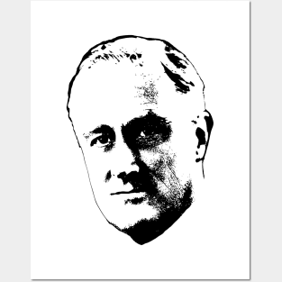 Franklin D. Roosevelt Black On White Pop Art Posters and Art